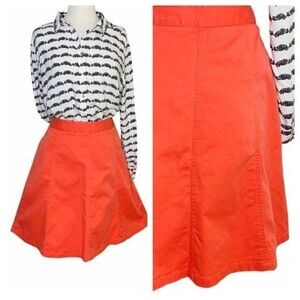 L. L. Bean A-Line Coral Pink Classic Fit Midi Skirt - 12P